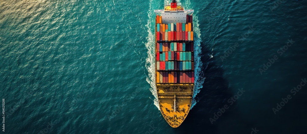 Cargo Ship Sailing on the Ocean Cargo Ship Sailing on the Ocean