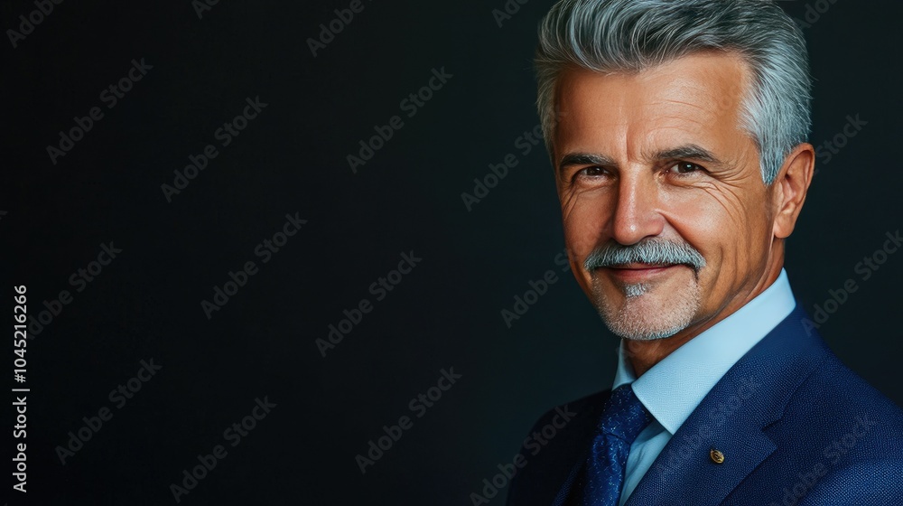Elegant Elder in Side View Portrait Elegant Elder in Side View Portrait