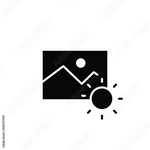 brightness solid icon vector design good for web or mobile app