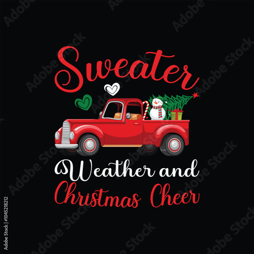 Typography Christmas T-shirt Design