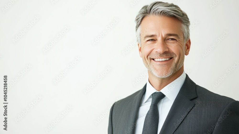 Confident Middle Aged Man in Professional Attire Confident Middle Aged Man in Professional Attire
