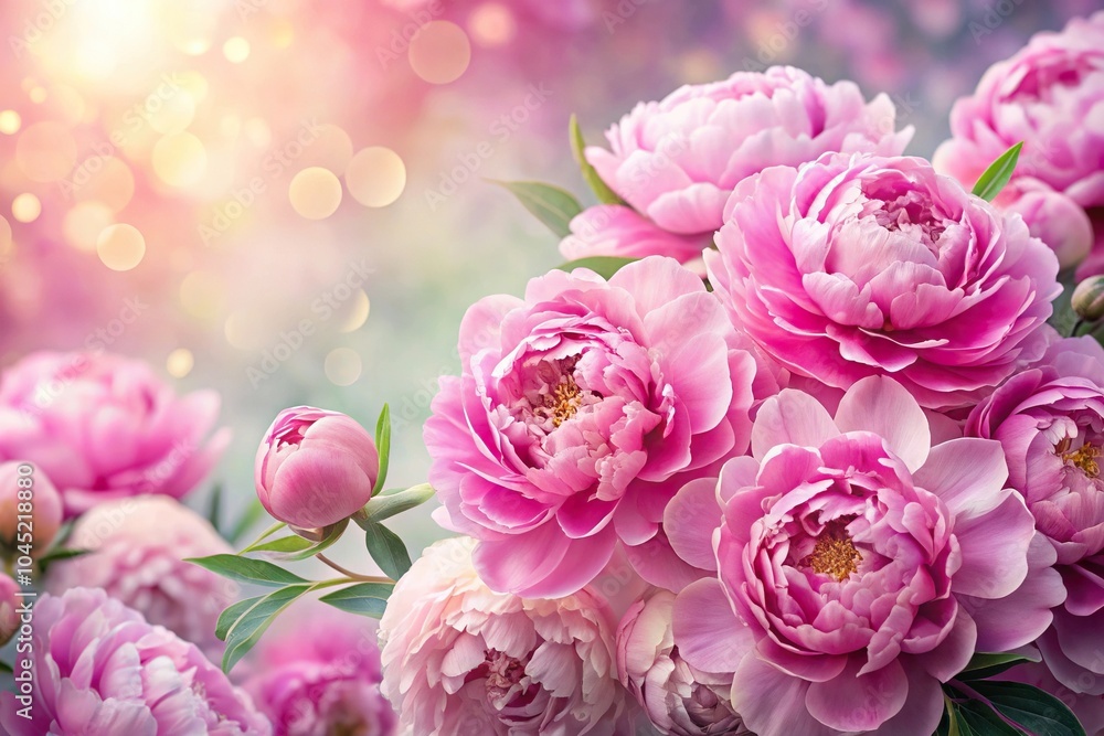 Floral background with pink peonies wallpaper background featuring Depth of Field effect Floral background with pink peonies wallpaper background featuring Depth of Field effect