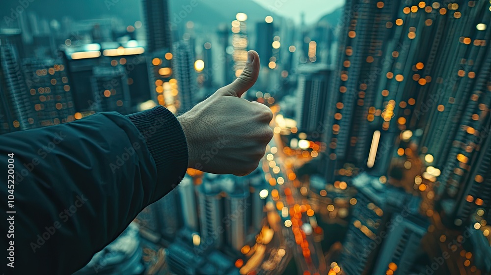 A thumbs-down gesture in front of a blurry, bustling cityscape, symbolizing urban dissatisfaction or disapproval. A thumbs-down gesture in front of a blurry, bustling cityscape, symbolizing urban dissatisfaction or disapproval.