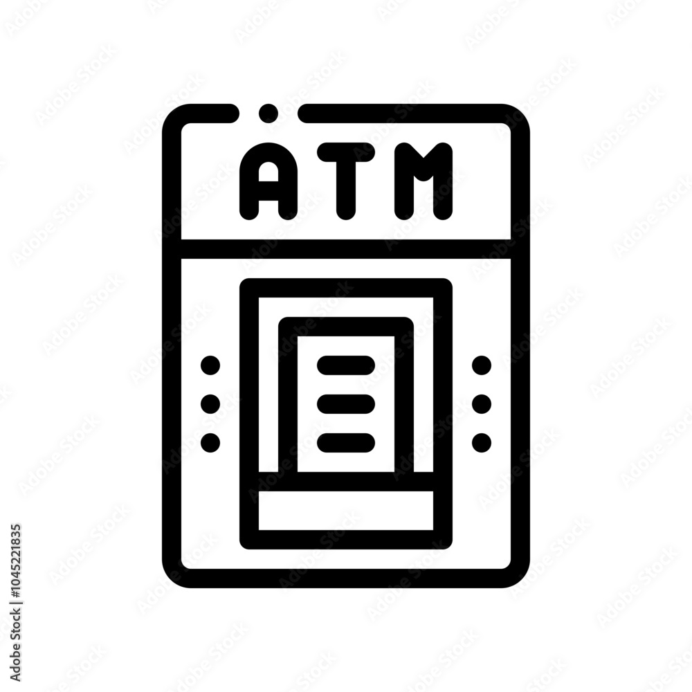 ATM line icon ATM line icon