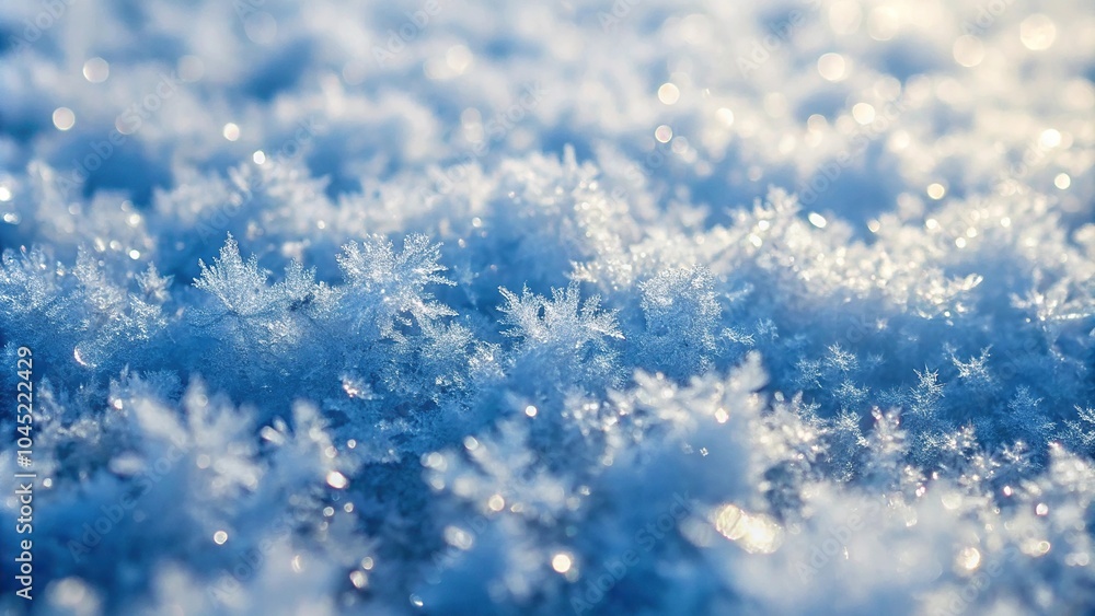 Snow texture pattern with crystals and flakes Snow texture pattern with crystals and flakes