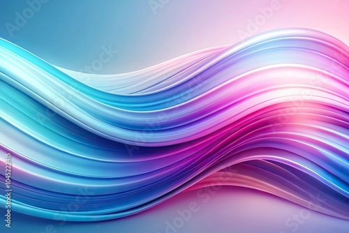 Wallpaper Mural Flowing wave pattern with pastel pink, blue, and purple curves extreme close-up Torontodigital.ca