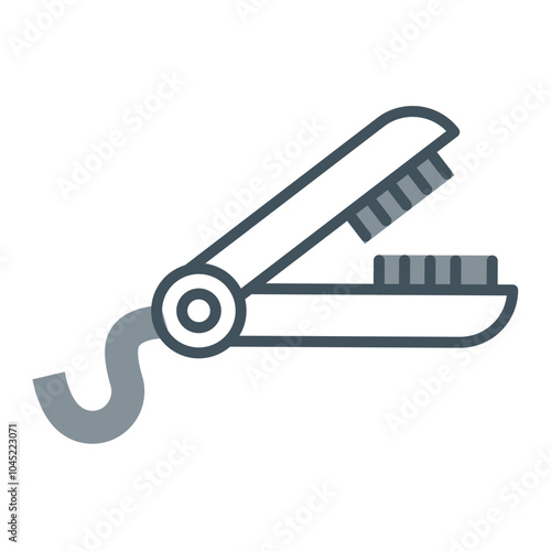 Hair Straightener Icon Design