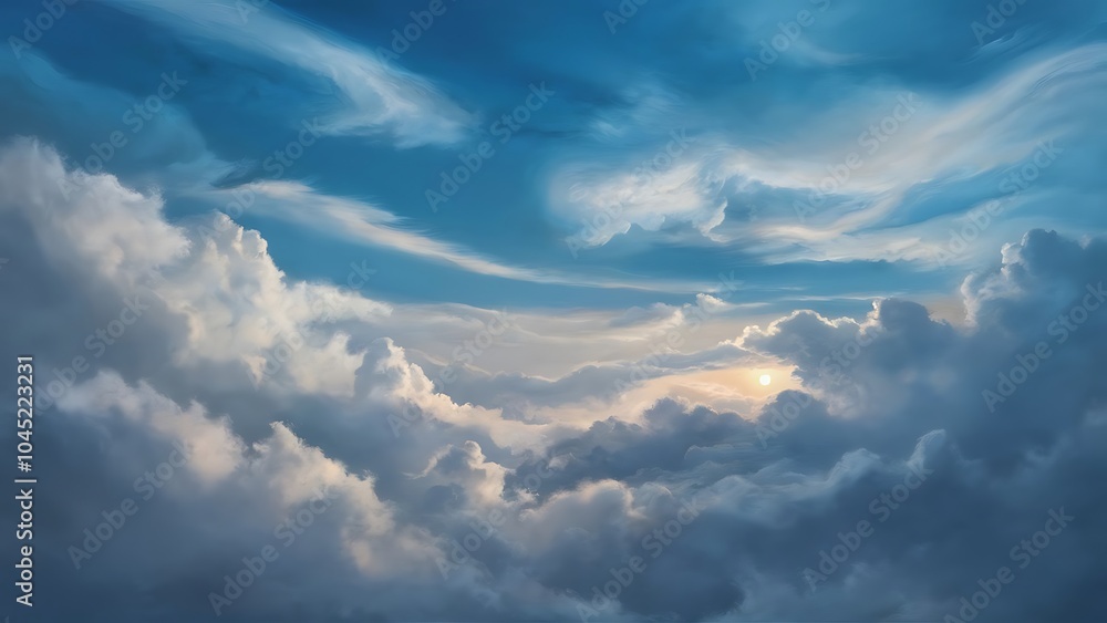 Cloudy blue sky abstract background Cloudy blue sky abstract background