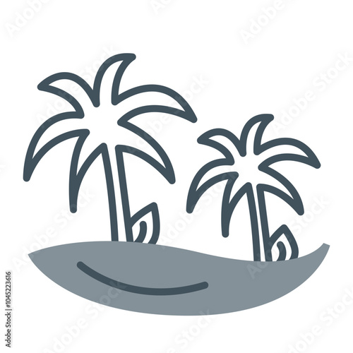 Palm Tree Icon Design