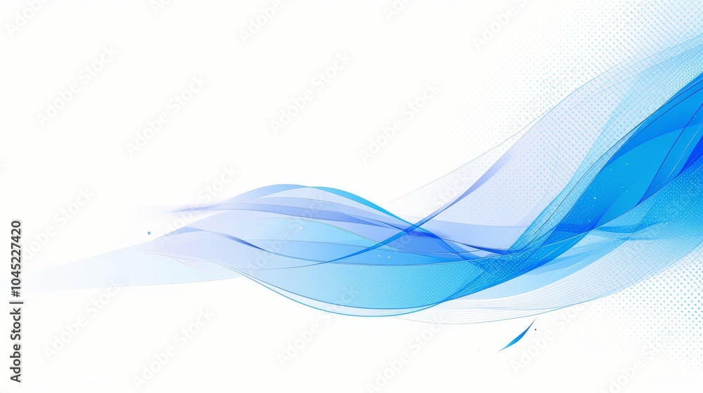 Abstract blue wave design creating a calm and soothing atmosphere. Abstract blue wave design creating a calm and soothing atmosphere.
