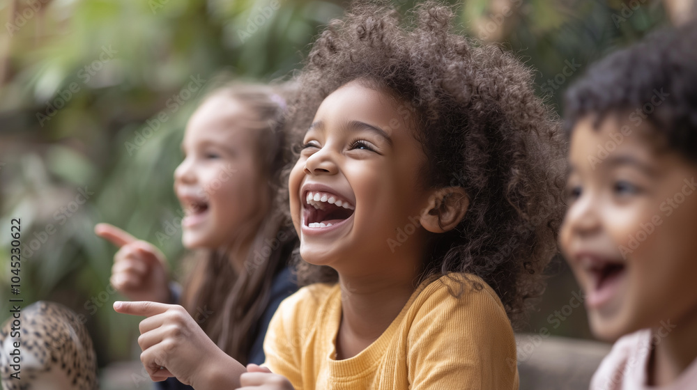 Children Observing Animals at Zoo Together