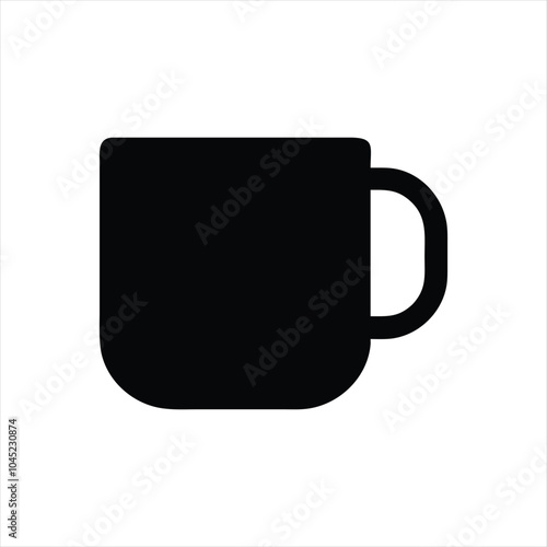 Coffee Mug Silhouette Design Vector Illustration Clipart Eps