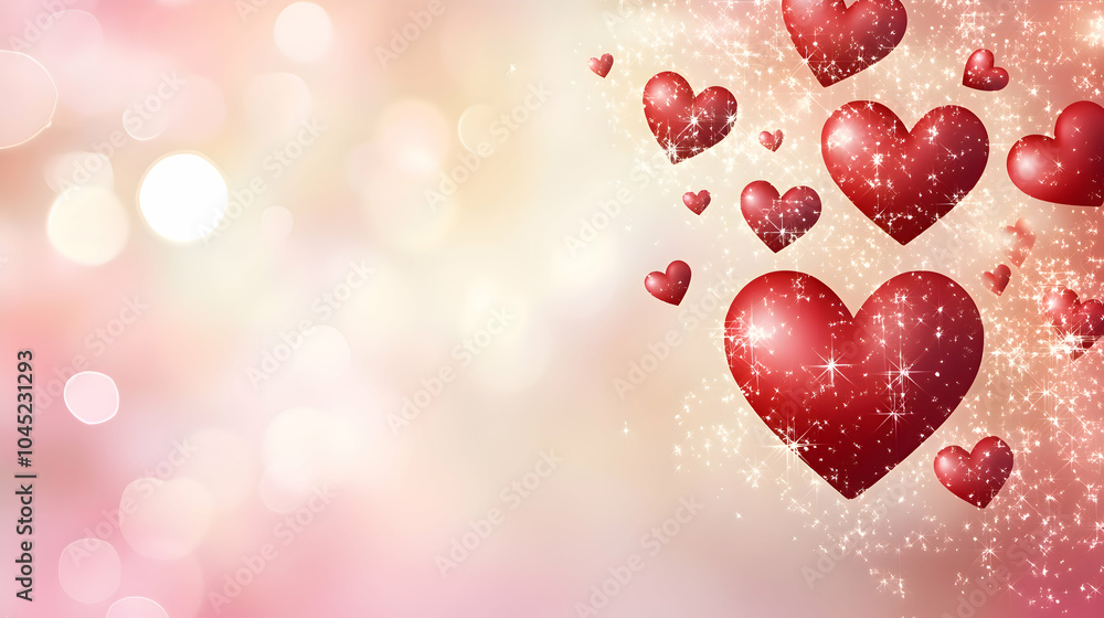 A heart background with soft gradients transitioning from pale pink to deep red, with scattered hearts and sparkles floating across the canvas A heart background with soft gradients transitioning from pale pink to deep red, with scattered hearts and sparkles floating across the canvas