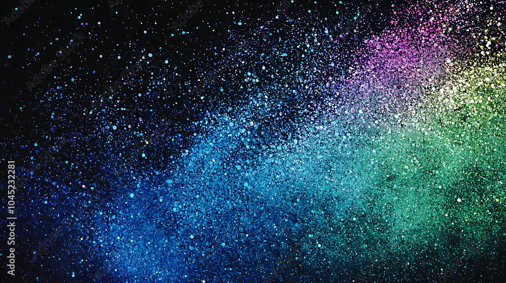 Obraz premium Grainy background in green blue and purple abstract noise texture