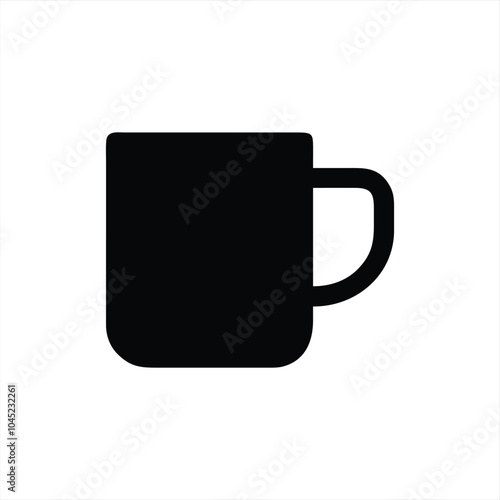 Coffee Mug Silhouette Design Vector Illustration Clipart Eps