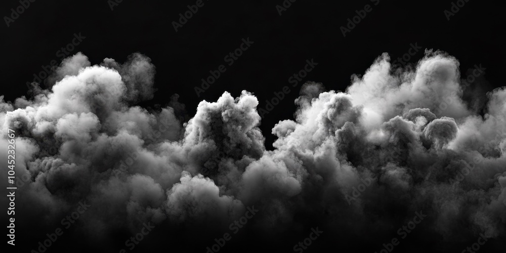 Fototapeta premium dramatic dark smoke clouds on black background