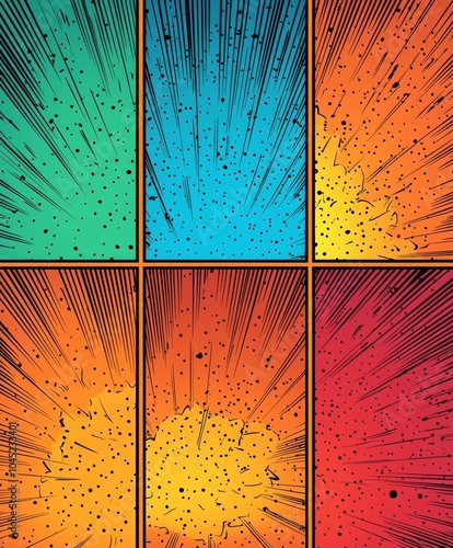 Vibrant Chromatic Explosion of Colors in Dynamic Abstract Design Pattern