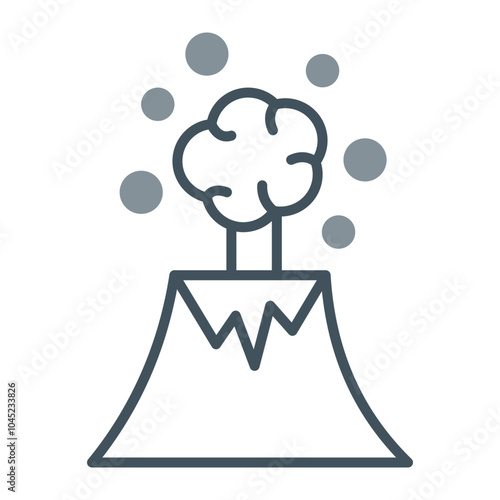 Volcano Icon Design