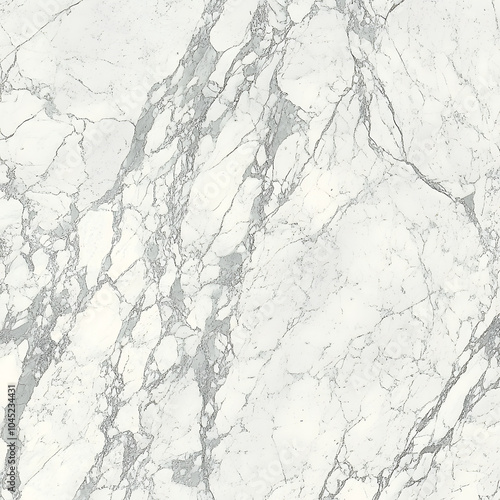 White Carrara marble seamless texture: A high-resolution seamless texture of classic white Carrara marble, soft gray veins that flow naturally across the surface