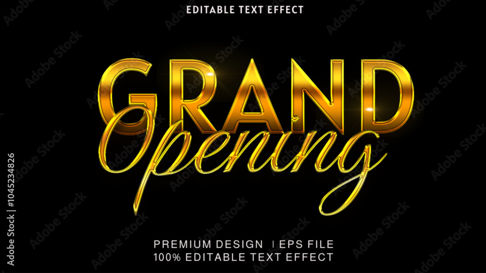 Editable text style effect - Grand Opening text style. Grand opening sale poster sale banner design template Editable text style effect - Grand Opening text style. Grand opening sale poster sale banner design template
