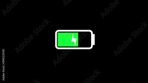 battery charging animation, animated battery icon