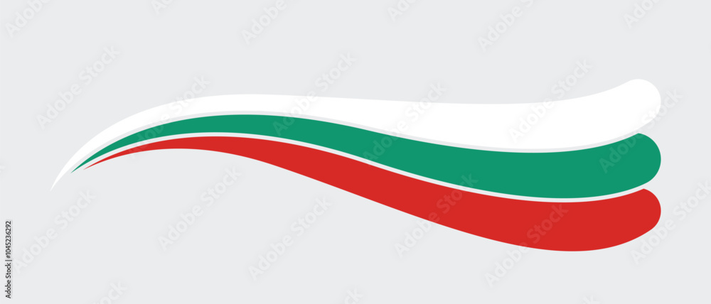 Bulgaria flag, Bulgarian flag tricolor curvy design, Bulgarian wavy flag Bulgaria flag, Bulgarian flag tricolor curvy design, Bulgarian wavy flag