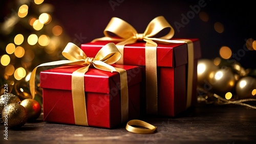 Wallpaper Mural Romantic Vintage Gift Boxes with Golden Heart Torontodigital.ca