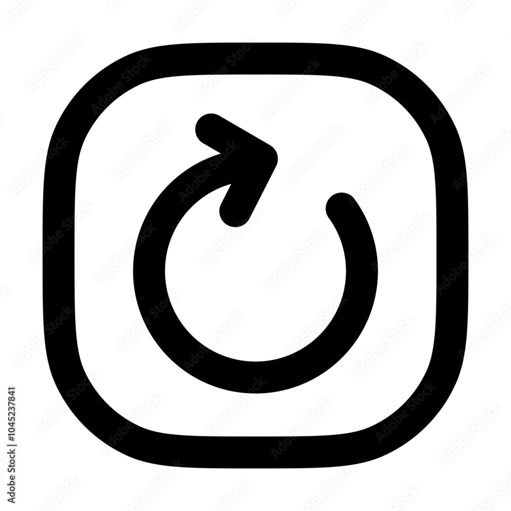  repeat, repeat icons,  repeat  icon editable stroke outline icon isolated on white background flat vector illustration. Pixel perfect. 64 x 64.