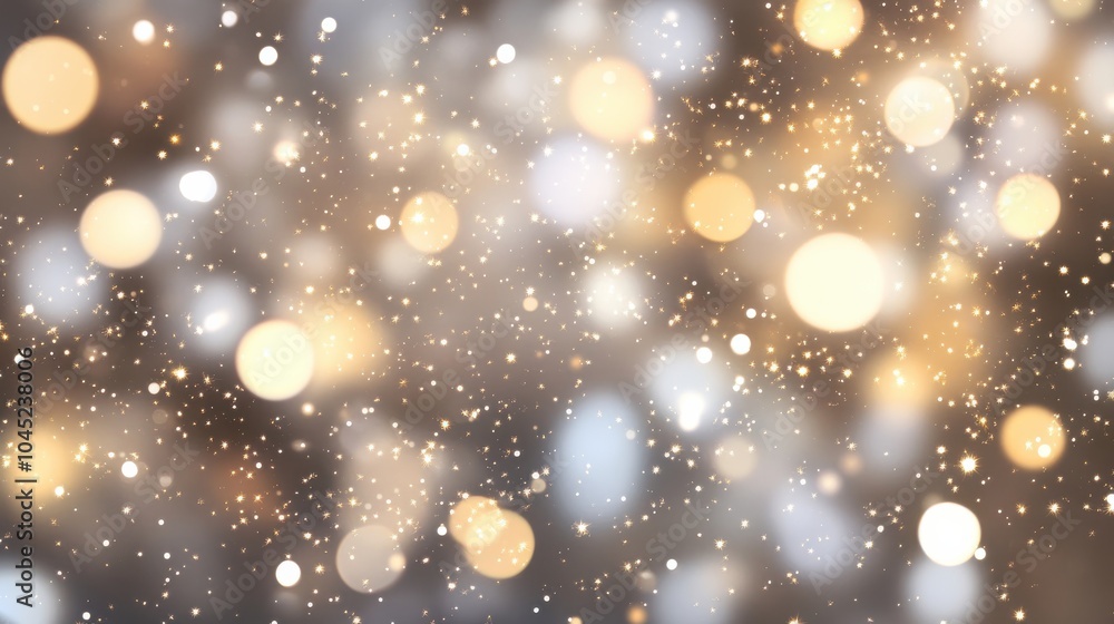 A sparkling bokeh background with soft, glowing light orbs in various shades of gold and white, creating a magical and festive feel for holiday designs A sparkling bokeh background with soft, glowing light orbs in various shades of gold and white, creating a magical and festive feel for holiday designs