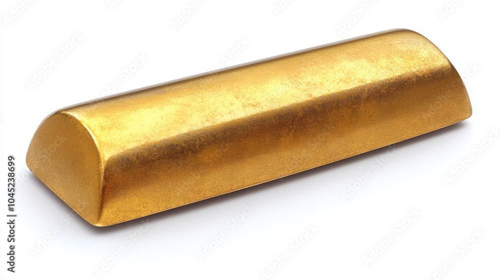 A shiny, golden bullion bar showcasing its smooth surface and wealth representation. A shiny, golden bullion bar showcasing its smooth surface and wealth representation.
