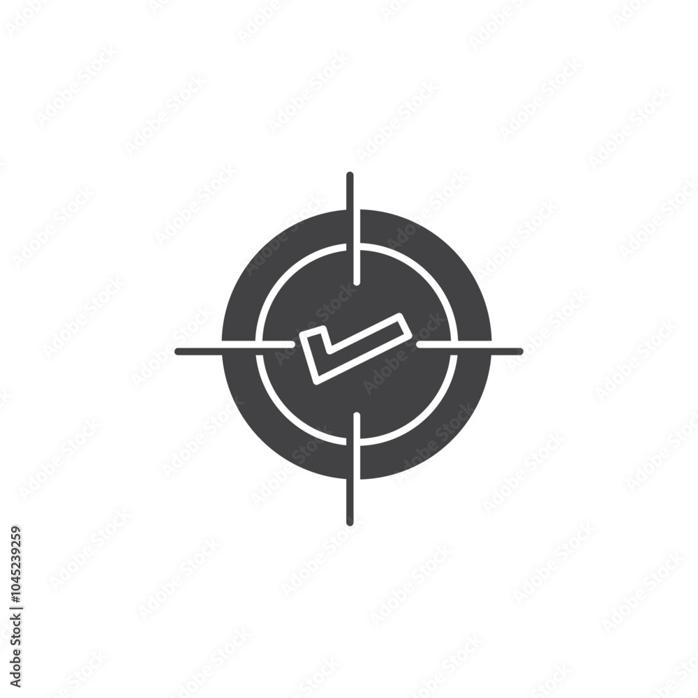 Accuracy icon Symbol mark in filled style Accuracy icon Symbol mark in filled style