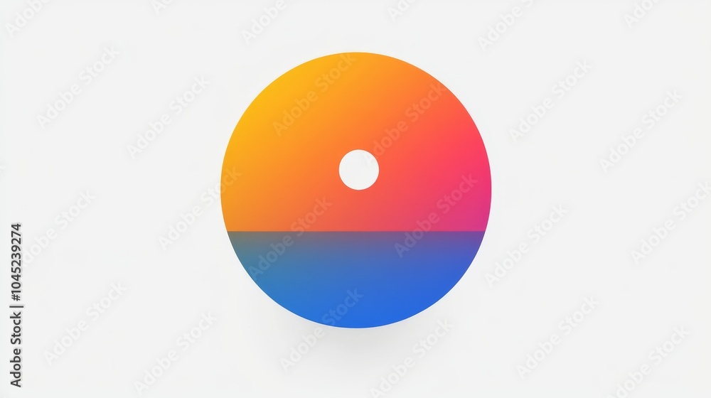 A vibrant circular design featuring a smooth gradient transitioning from orange and pink to blue, evoking a modern aesthetic. A vibrant circular design featuring a smooth gradient transitioning from orange and pink to blue, evoking a modern aesthetic.