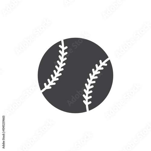 Baseball icon Symbol mark in filled style