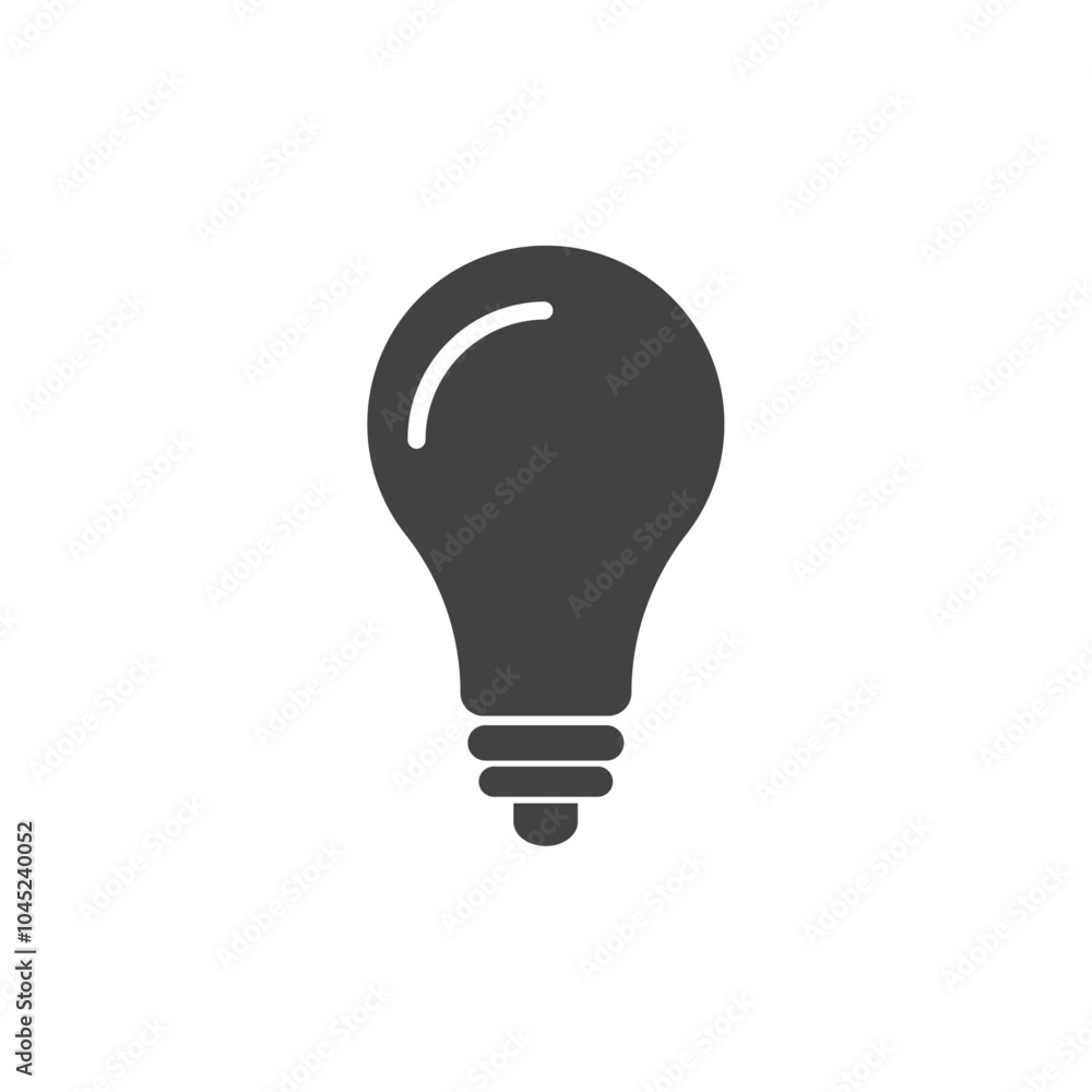 Bulb icon Symbol mark in filled style Bulb icon Symbol mark in filled style