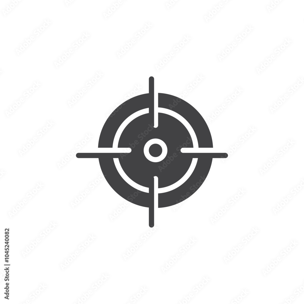Bulls eye pointer icon Symbol mark in filled style Bulls eye pointer icon Symbol mark in filled style