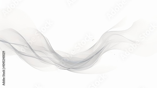 Elegant transparent waves flowing across a minimalist background.