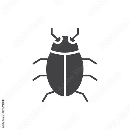 Bug icon Symbol mark in filled style