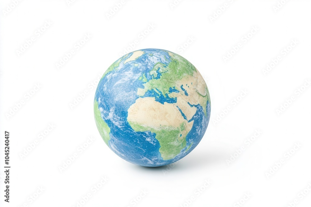 Earth globe on a white isolated background, representing our planet. Earth globe on a white isolated background, representing our planet.