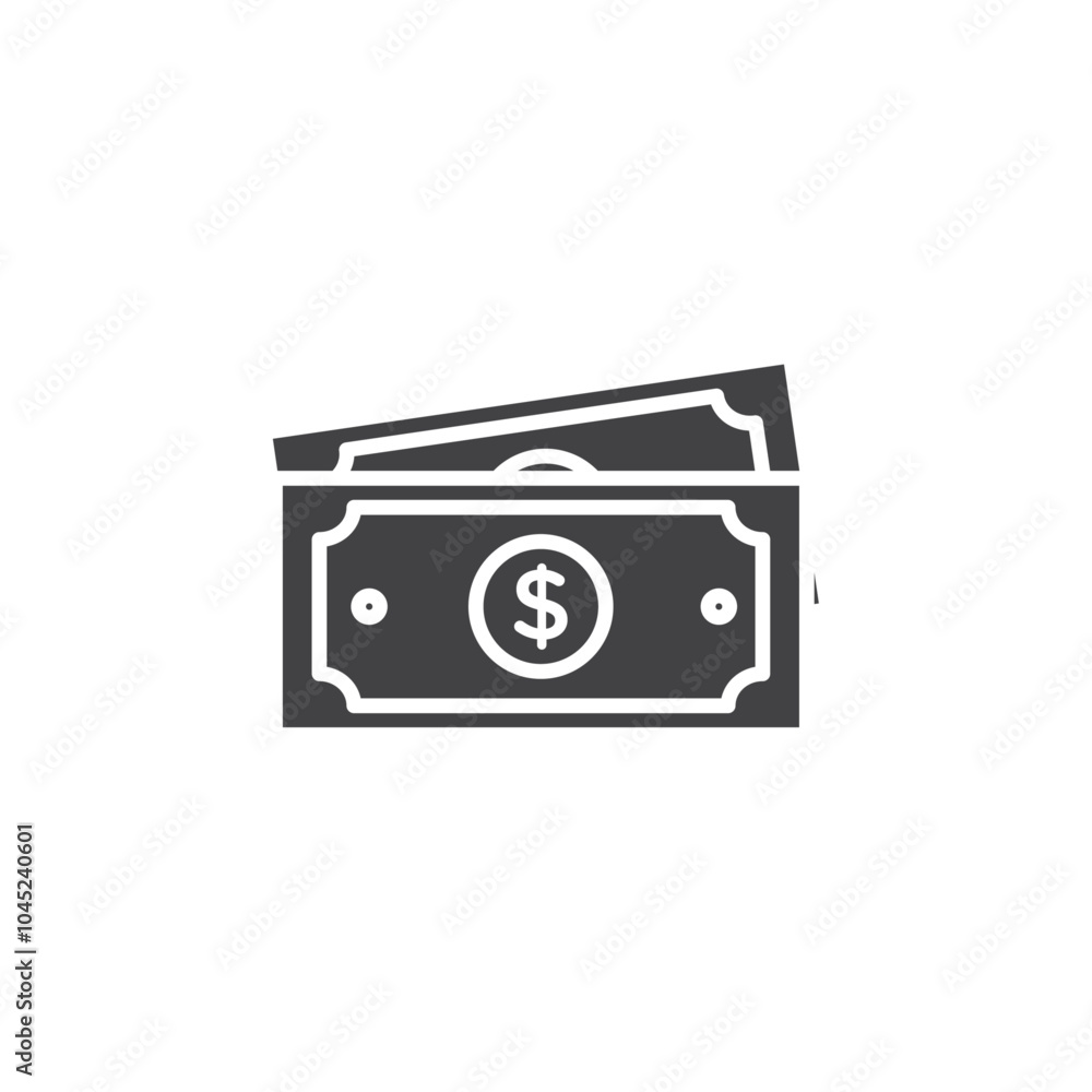 Cash icon Symbol mark in filled style Cash icon Symbol mark in filled style