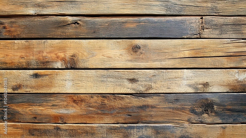 Naklejka premium A wooden plank background with natural grain and texture, giving a rustic and organic feel, perfect for food photography or eco-themed designs