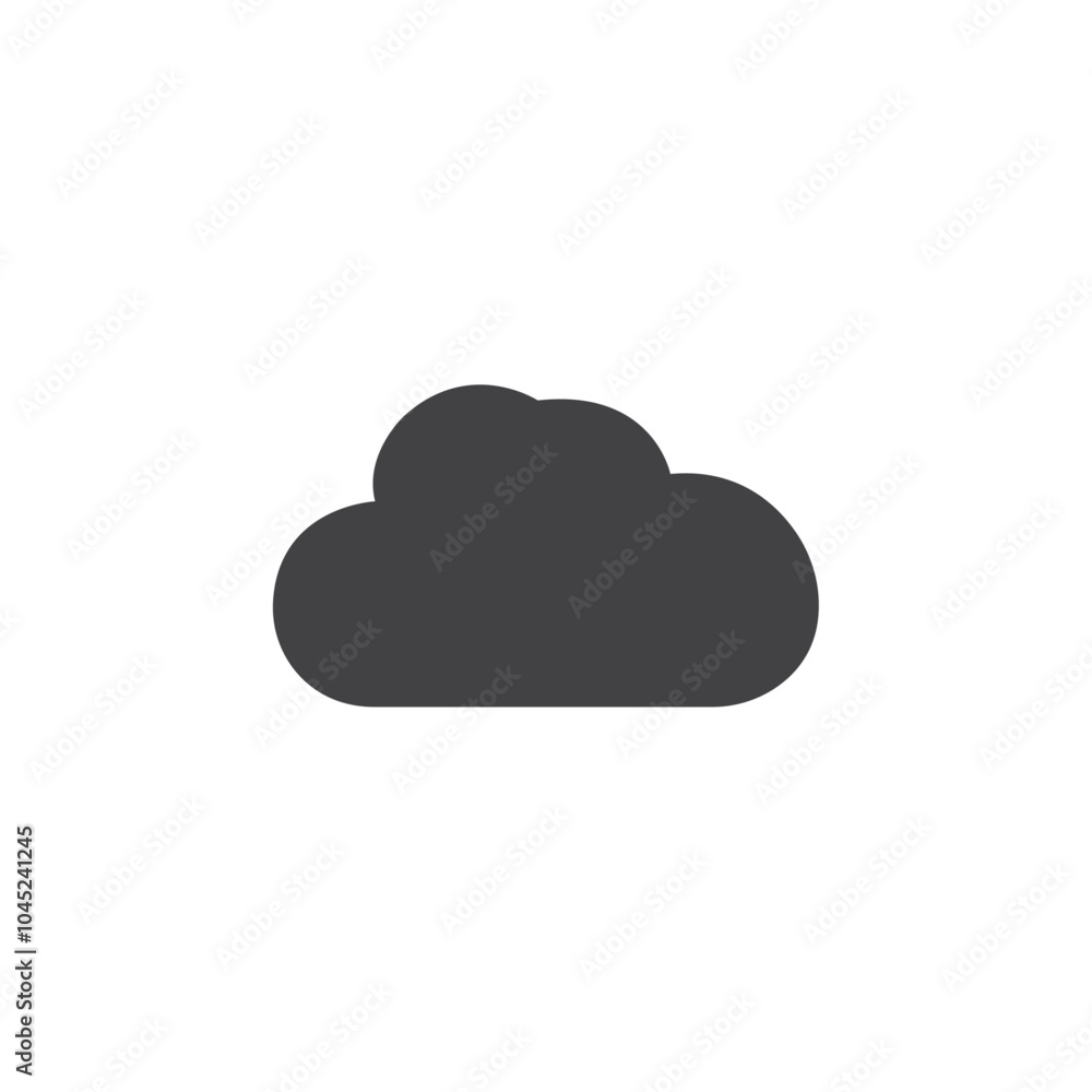 Cloud icon Symbol mark in filled style Cloud icon Symbol mark in filled style