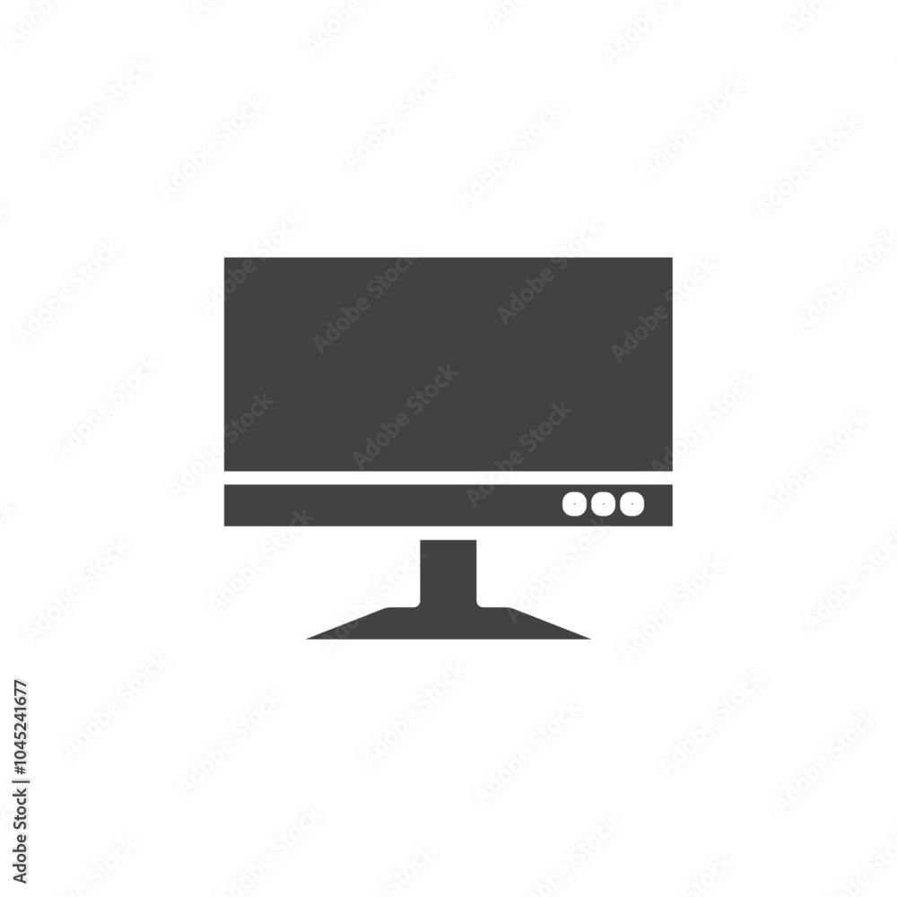 Computer Screen icon Symbol mark in filled style Computer Screen icon Symbol mark in filled style