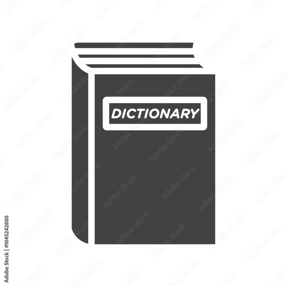 Dictionaries icon Symbol mark in filled style Dictionaries icon Symbol mark in filled style