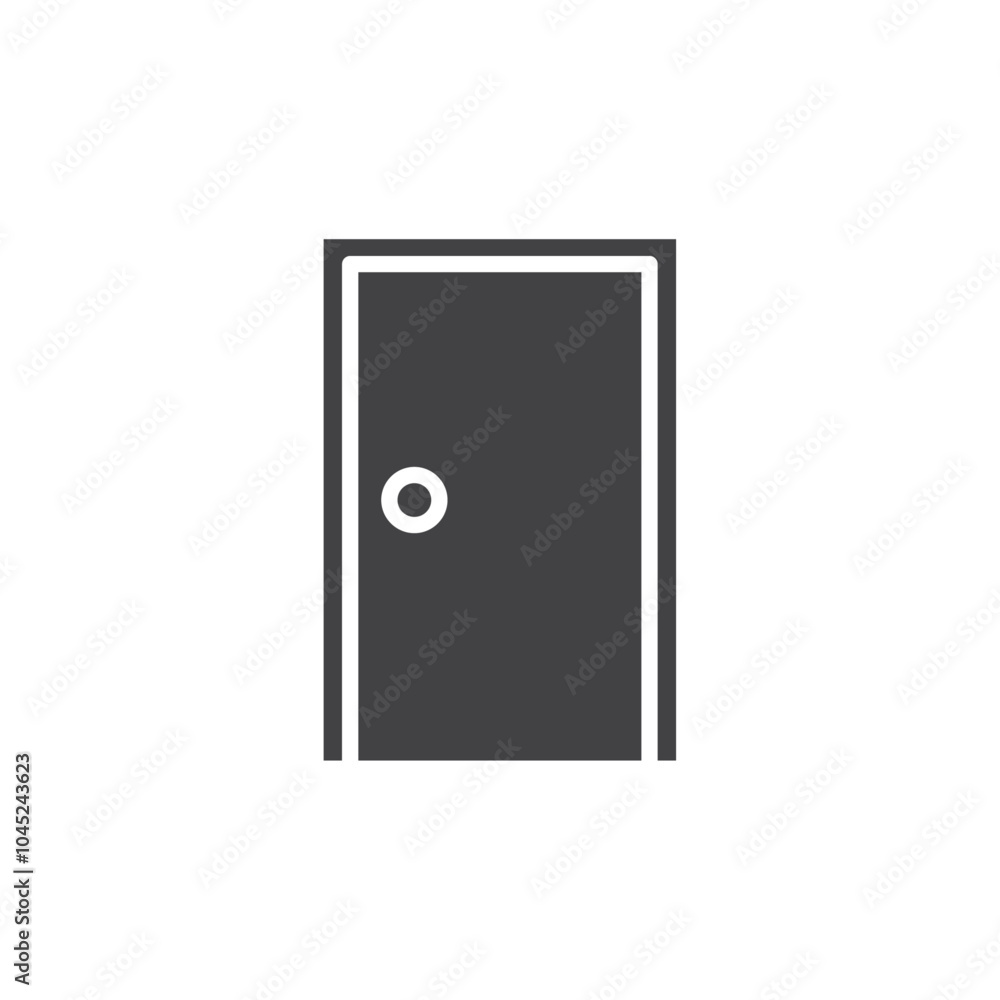 Door icon Symbol mark in filled style Door icon Symbol mark in filled style