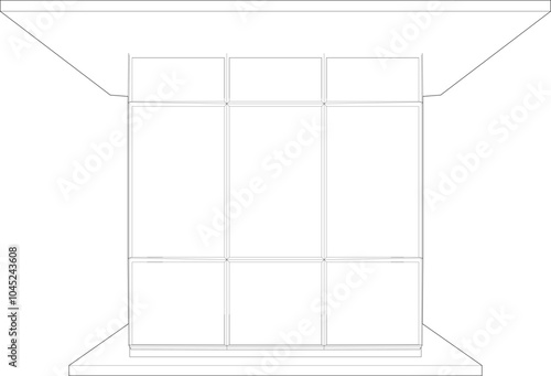 3D illustration of building project