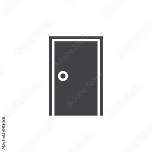 Door icon Symbol mark in filled style