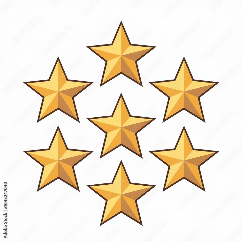 set of golden stars set of golden stars