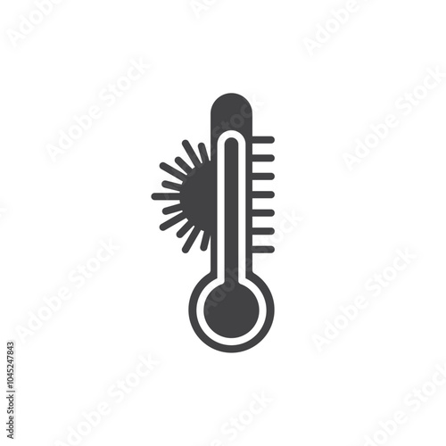 Heat icon Symbol mark in filled style