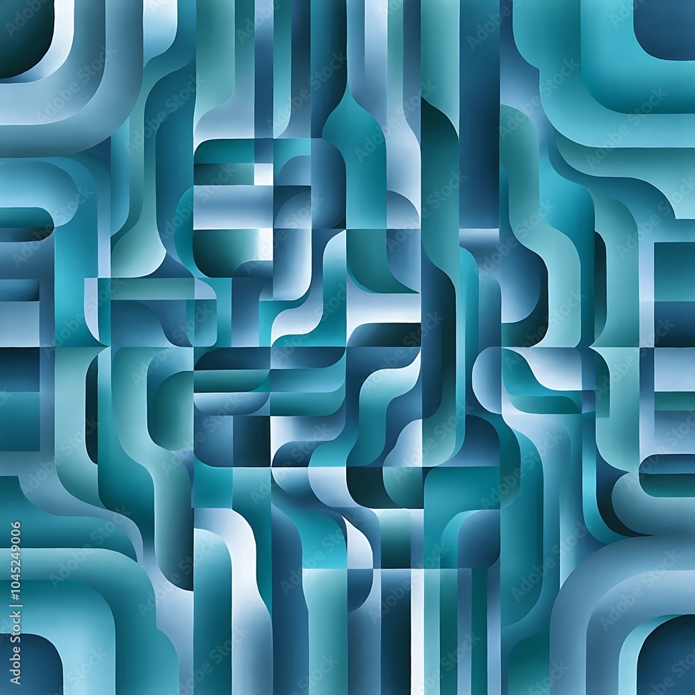 Obraz premium Abstract blue geometric background