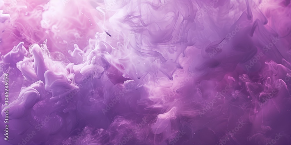 Fototapeta premium Abstract background with violet ink clouds, high detail, artistic look, dynamic movement, modern aesthetic.